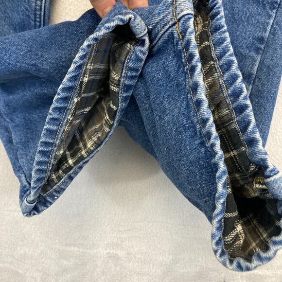 Carhartt Flannel Lined Jeans 44x32 Relaxed Fit B172 DST Blue Denim Warm Outdoors - Picture 10 of 16
